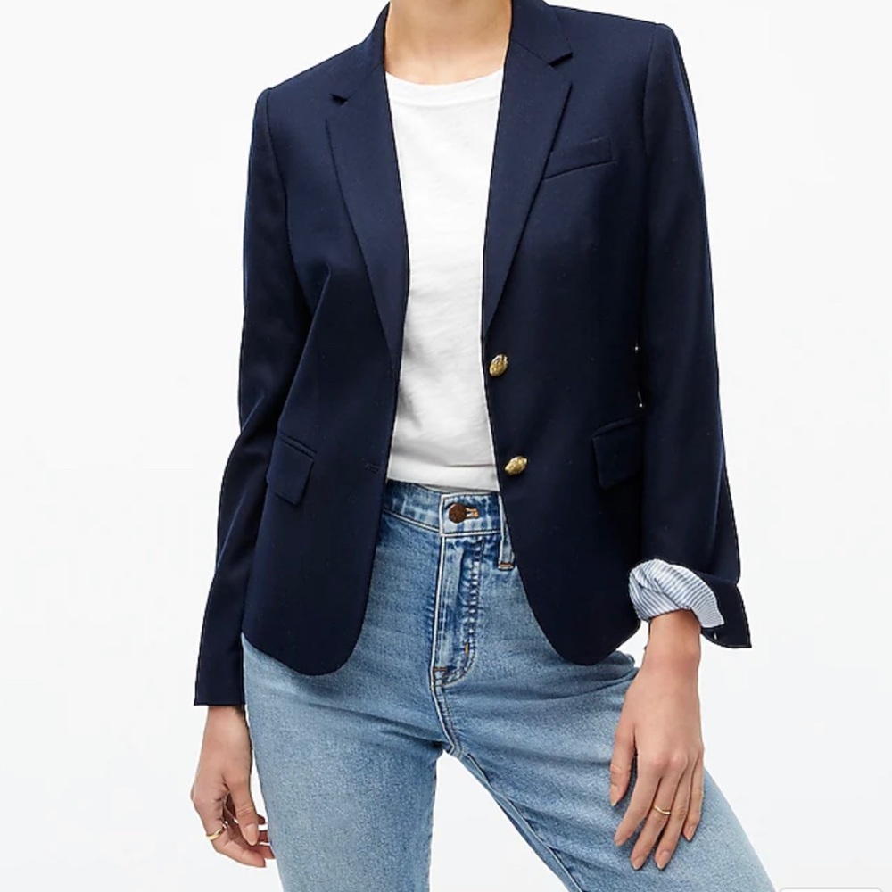Jcrew Navy school boy wool blazer